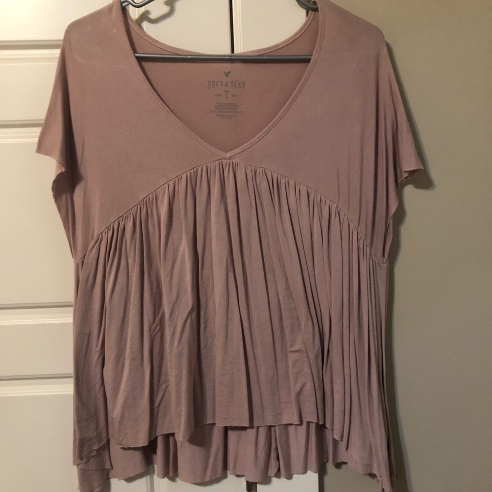 Pink soft loose tee